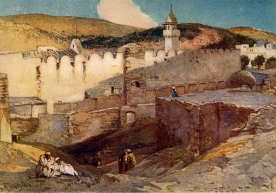 De Moskee in Hebron Boven de Grot van Machpelah, 1902 door John Fulleylove