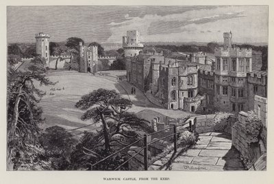 Warwick Castle, vanaf de Donjon door John Fulleylove