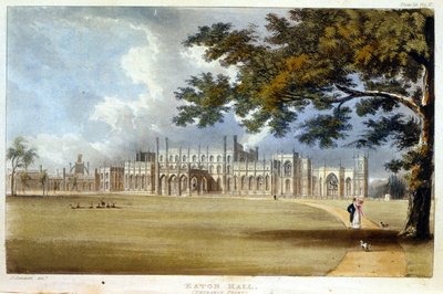 Eaton Hall, ingang voorkant, uit Ackermann