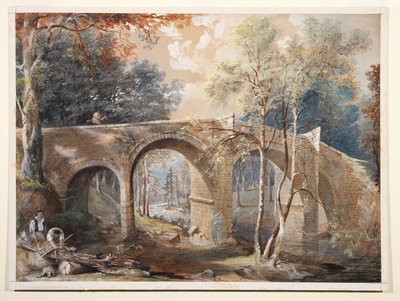 Houthakkers bij Fingle Bridge, Dartmoor door John Gendall