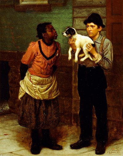 De nieuwe puppy door John George Brown