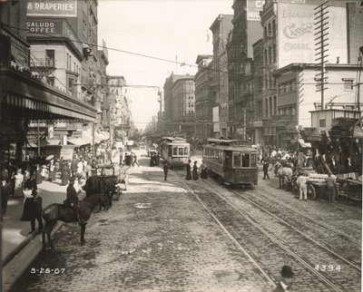 Market Street, oost vanaf 10th, Philadelphia, 1907 door John Gibb Smith