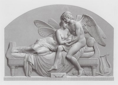 Cupido en Psyche door John Gibson