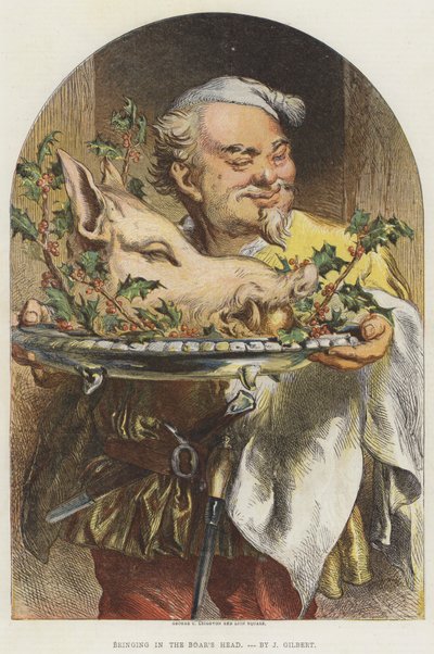 Het binnenbrengen van het zwijnshoofd door John Gilbert