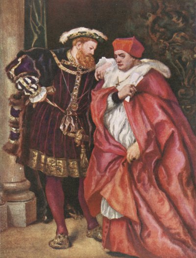 Hendrik VIII en Kardinaal Wolsey door John Gilbert