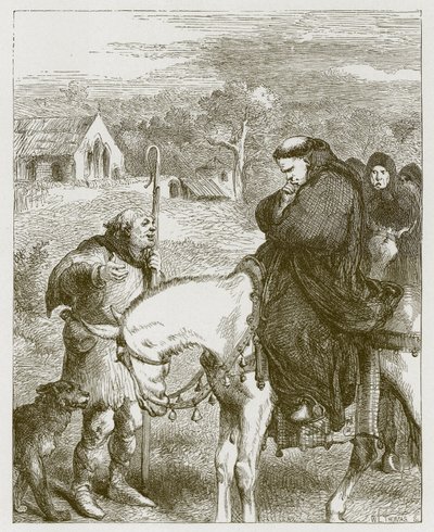Koning Jan en de abt van Canterbury door John Gilbert