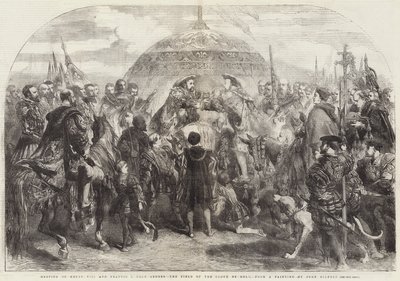 Ontmoeting van Hendrik VIII en Frans I bij Ardres, het Veld van het Gouden Laken door John Gilbert