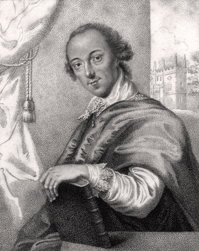 Horace Walpole, gegraveerd door Bocquet, uit 