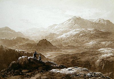 Dolyddelan Kasteel en Moel Siabod door John Glover