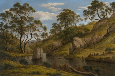 Het bad van Diana, Van Diemens Land, 1837 door John Glover