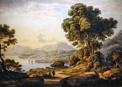 Uitzicht in het Lake District door John Glover