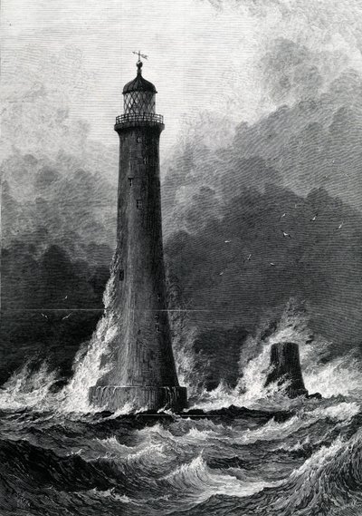 Het voorgestelde nieuwe Eddystone Lighthouse, illustratie uit 