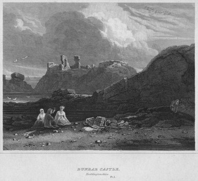 Dunbar Castle, Haddingtonshire, 1814 door John Greig