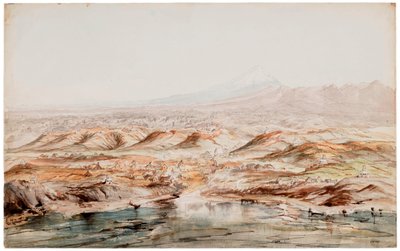 Aquarel van New Plymouth door John Gully