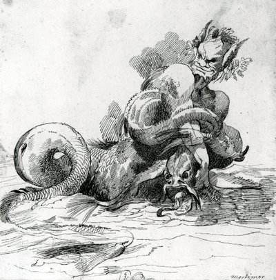 Illustratie van een Zeemonster, 18e Eeuw door John Hamilton Mortimer