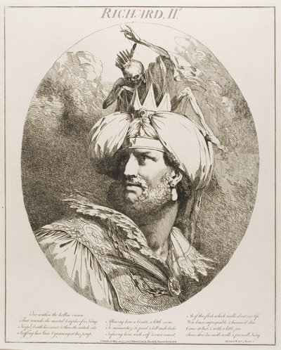 Richard II, uit Twaalf Karakters van Shakespeare door John Hamilton Mortimer