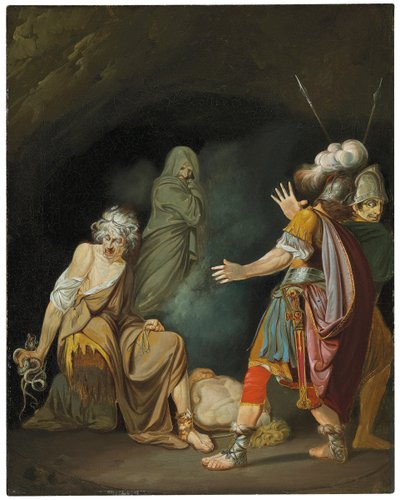 Sextus Pompeius raadpleegt Erichtho voor de Slag bij Pharsalia door John Hamilton Mortimer