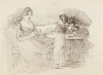 Jongen die wol vasthoudt, 1843 door John Harden