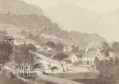 Brathay brug & Oud Brathay, Lake District, Cumbria, 1820 door John Harden