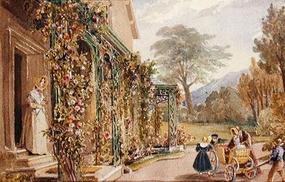 Field Head House - de familie Harden met een Go-Cart door John Harden