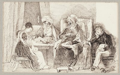 Ziek en rustend, 1824 door John Harden