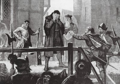 Griffenfeldts gratie op het schavot door John Harris Valda