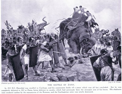 De Slag bij Zama 203 v.Chr. door John Harris Valda