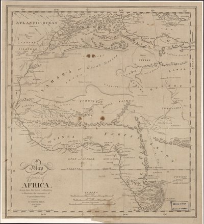 Een kaart van een deel van Afrika - getekend door de laatste autoriteiten ter illustratie van het verhaal van Captain James Riley LOC 2009583840 door John Hartshorne