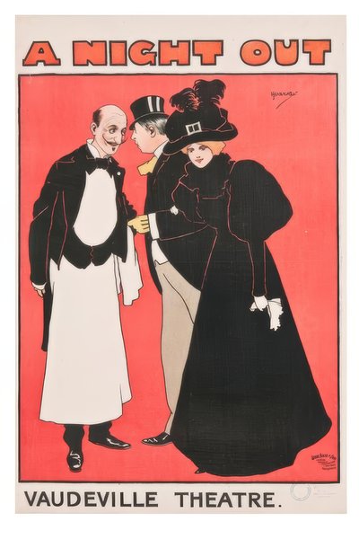 Een avondje uit. Vaudeville Theater / J. Hassall / Poster, 1897 door John Hassall
