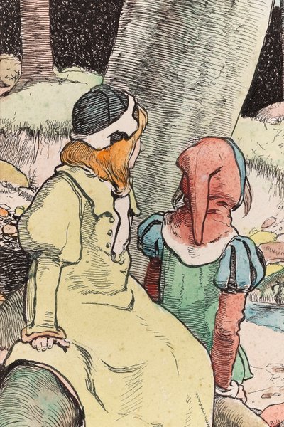 De kinderen in het bos, c.1900 (detail) door John Hassall