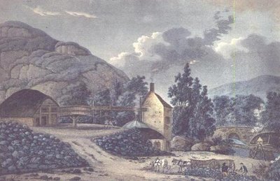 Kolenwerken - een uitzicht nabij Neath in Glamorganshire, Zuid-Wales door John Hassell