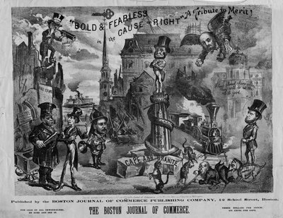 Dapper en onbevreesd in de zaak van het recht: een eerbetoon aan verdienste!, uitgegeven door Boston Journal of Commerce, 1873 door John Henry Bufford