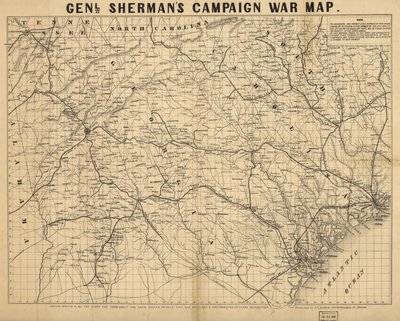 De oorlogskaart van generaal Sherman. LOC 99447285 door John Henry Bufford