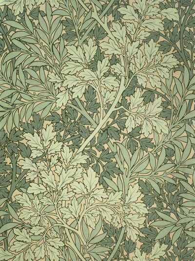 Bladerbehang, ontworpen door John Henry Dearle voor Morris and Company door John Henry Dearle