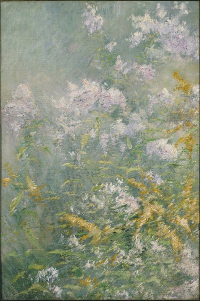 Weidebloemen (Guldenroede en Wilde Aster) door John Henry Twachtman