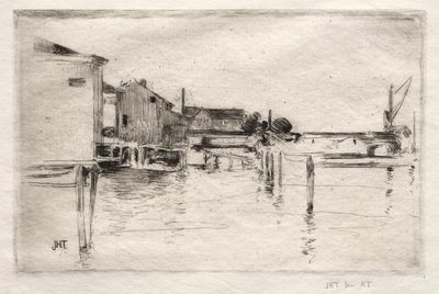 De Dok, Bridgeport, Connecticut door John Henry Twachtman