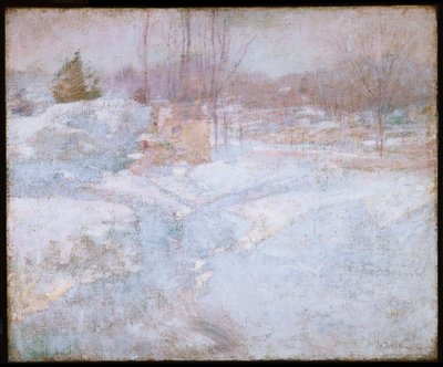 Winter door John Henry Twachtman