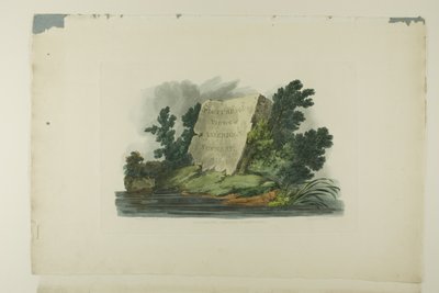 Titelpagina, Vignet en plaat één van het eerste nummer van Picturesque Views of American Scenery door John Hill