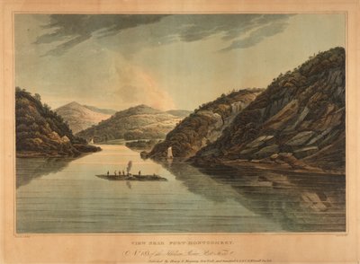 Uitzicht bij Fort Montgomery (nr. 18, Hudson River portfolio) door John Hill