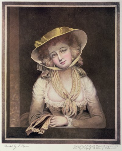 Portret van Sophia Western, gegraveerd door J.R. Smith, 18e eeuw door John Hoppner