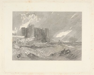 Kasteel van Laugharne, Caermarthenshire door John Horsburgh