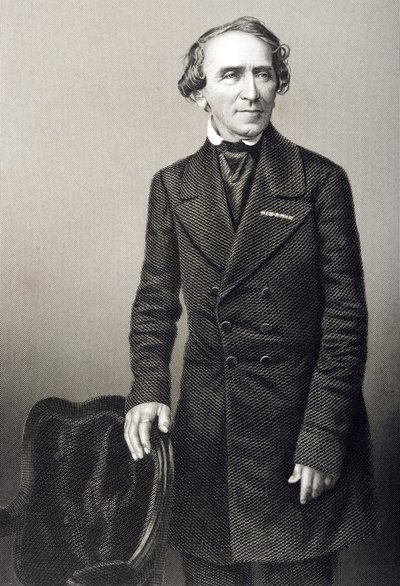 Giacomo Meyerbeer gegraveerd door D.J. Pound van een foto, uit 