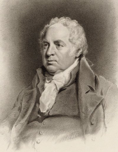 Portret van de violist en componist William Shield door John Jackson