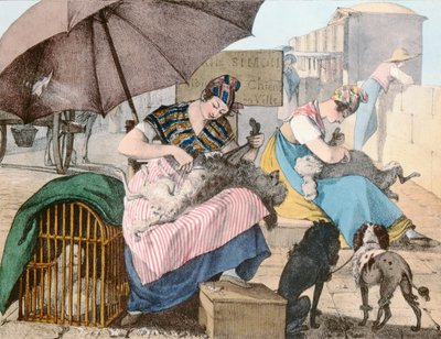 De hondentrimmers, 1820 door John James Chalon