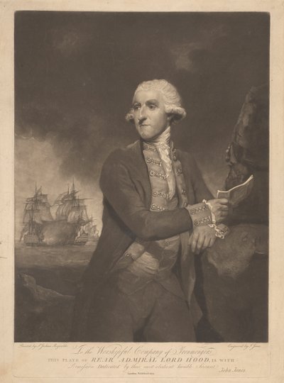 Vice-admiraal Lord Hood door John Jones