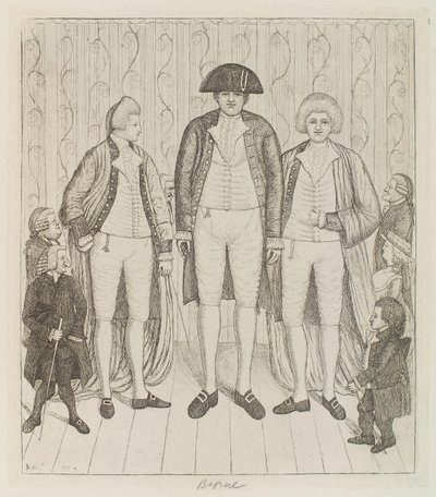 Charles Byrne; James Burnett, Lord Monboddo; William Richardson; John Bell; Baillie Kyd door John Kay door John Kay