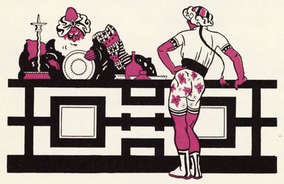 Versiering voor het verhaal van Aladdin en de wonderlamp (kleur litho) door John Kettelwell