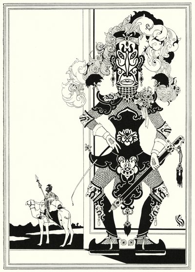 Illustratie voor Het Verhaal van Aladdin en de Wonderlamp (litho) door John Kettelwell