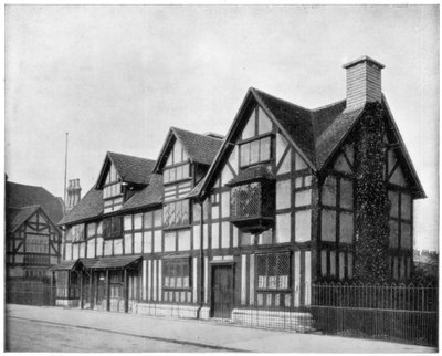 Het huis van William Shakespeare, Stratford-upon-Avon, Warwickshire door John L. Stoddard