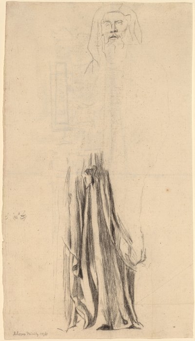 Studie voor Mozes - Trinity Church, Boston door John La Farge